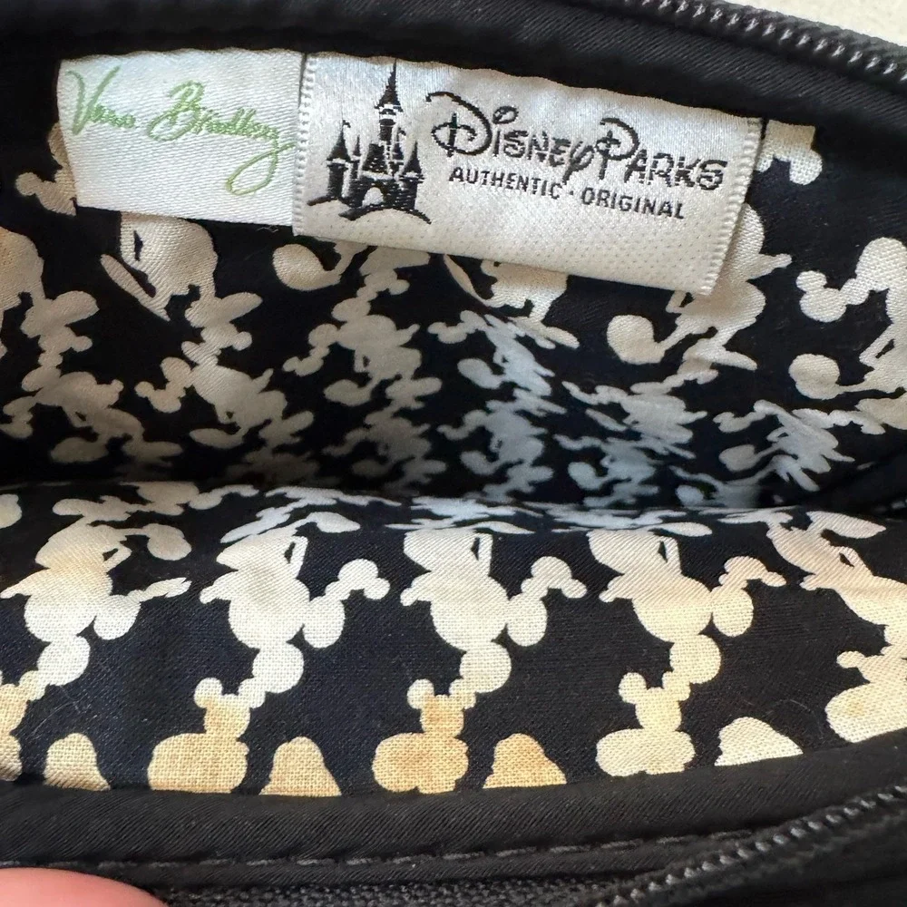 Vera Bradley Disney Mickey Mouse Quilted Crossbody Bag Purse Black Small